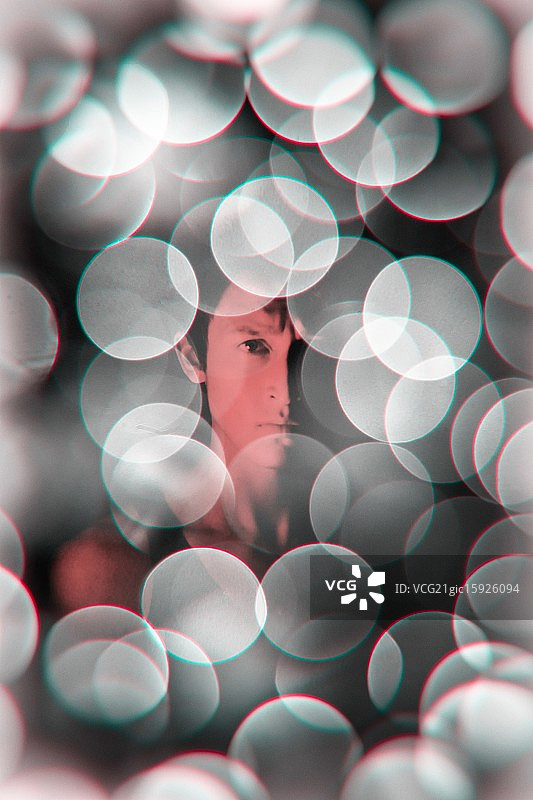 红色人像立体图图片素材