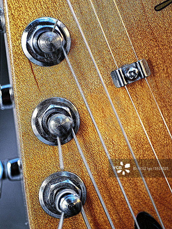 调音器和琴头微距图片素材