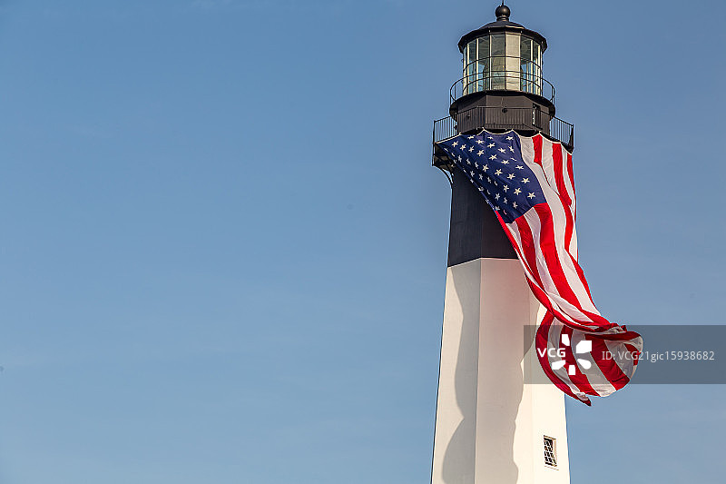 泰比岛灯塔七月四日图片素材