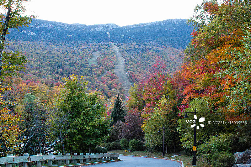 新罕布什尔州白山秋色图片素材