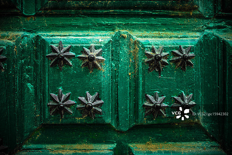 绿色的门图片素材