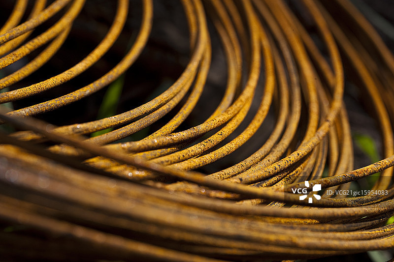 生锈的金属线图片素材