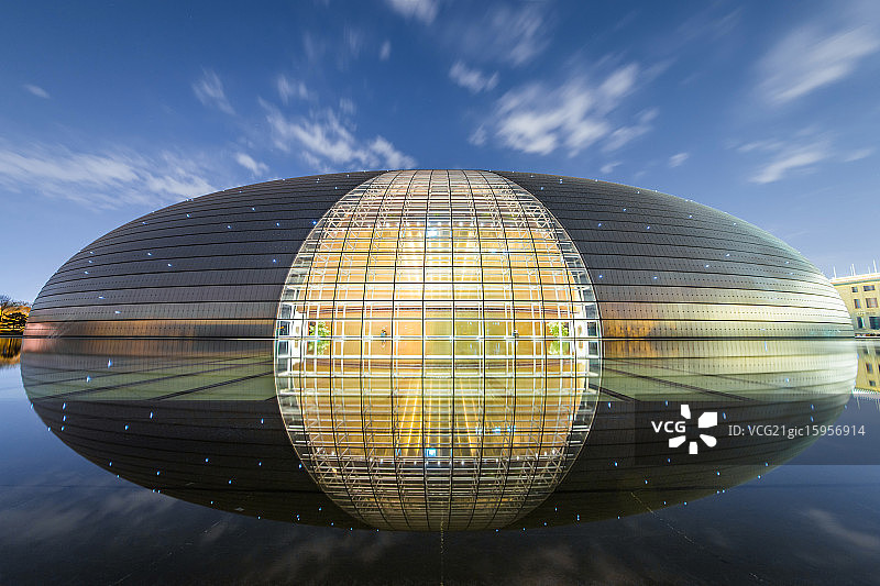 国家大剧院夜景图片素材