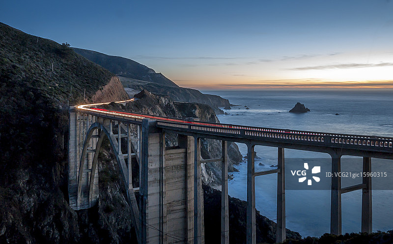 比克斯比大桥-太平洋海岸公路图片素材