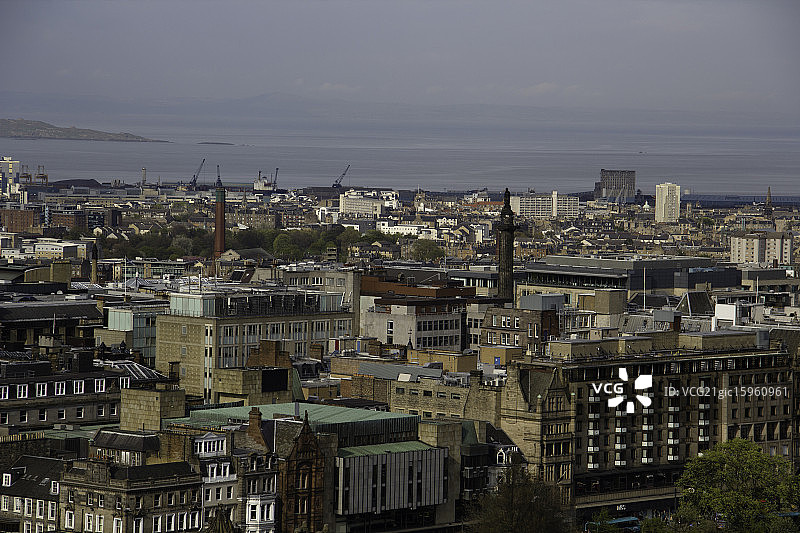 城堡俯瞰爱丁堡图片素材