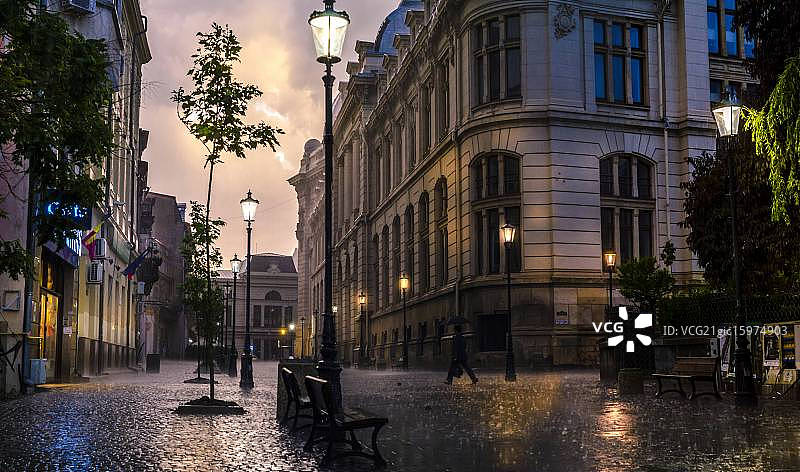 布加勒斯特老城区图片素材