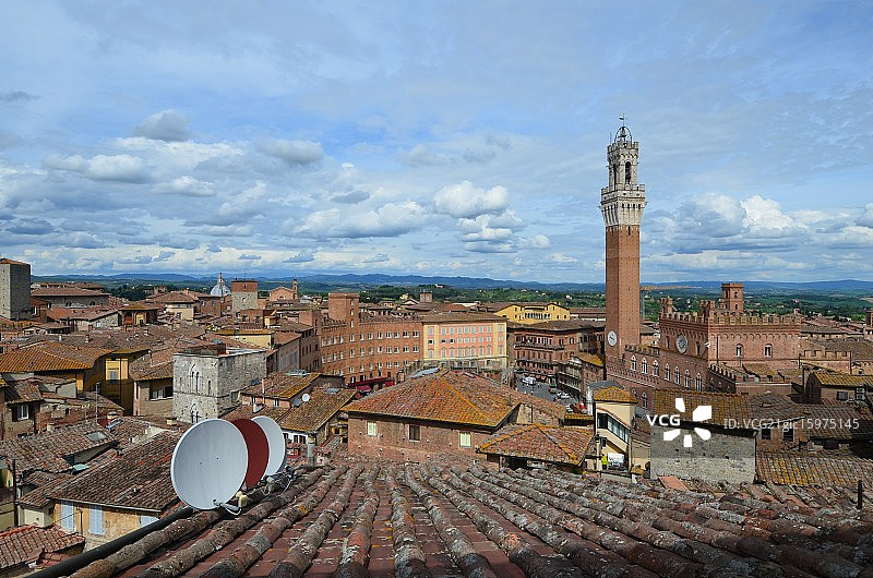 锡耶纳的屋顶图片素材