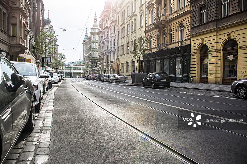 捷克首都布拉格的城市道路图片素材