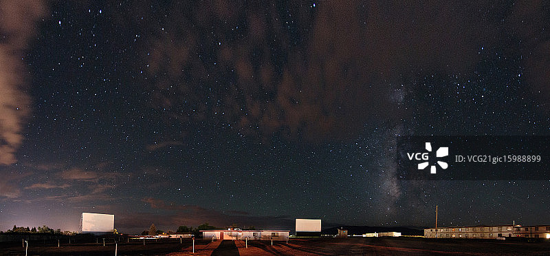星光汽车影院和电影庄园汽车旅馆图片素材