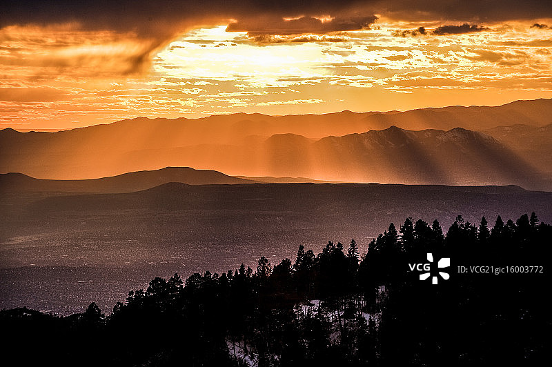 圣菲日落图片素材