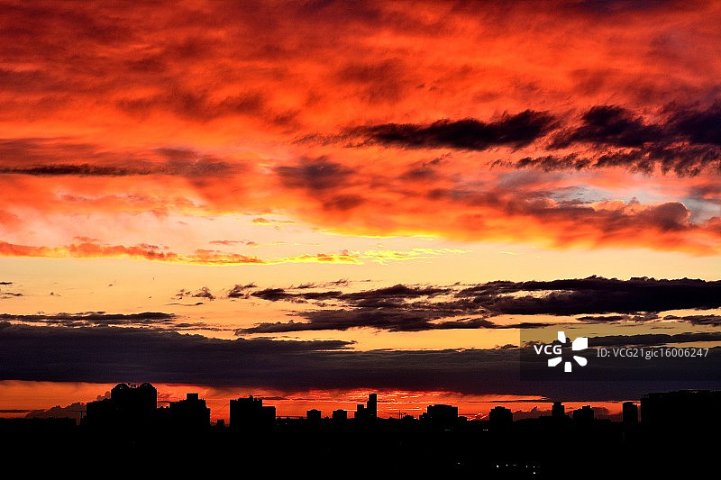 红色日落图片素材