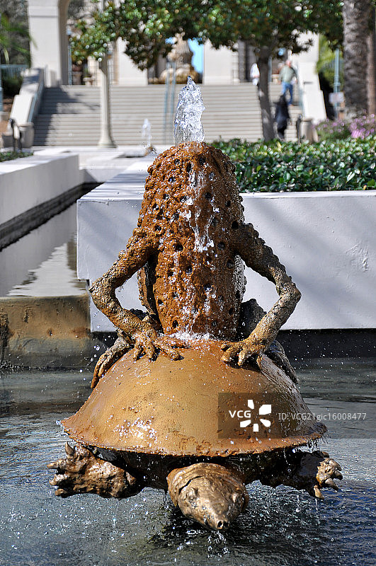 青蛙和乌龟喷泉图片素材