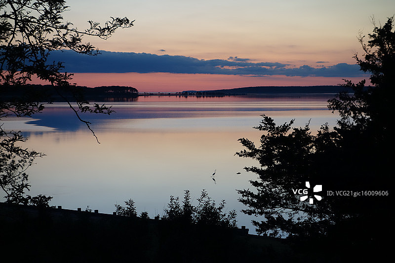 萨格港湾日出图片素材