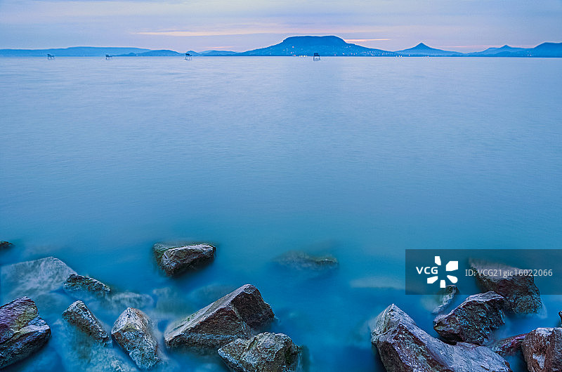 巴拉顿湖日落图片素材