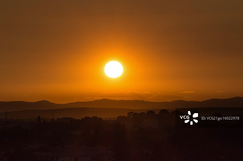 蒙彼利埃日落图片素材