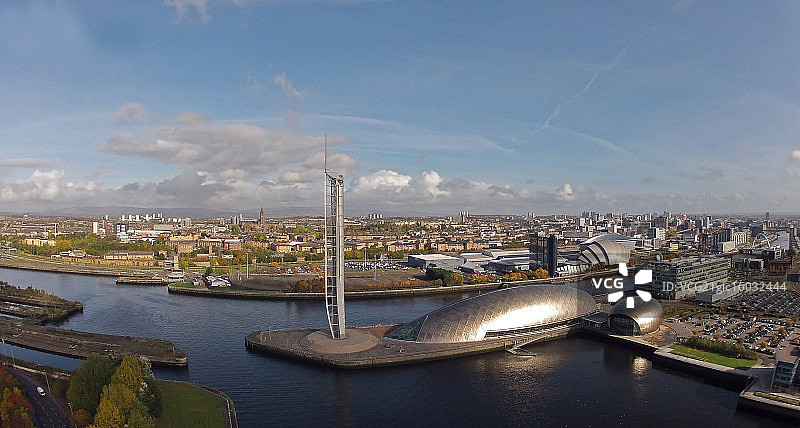 格拉斯哥城市鸟瞰图片素材
