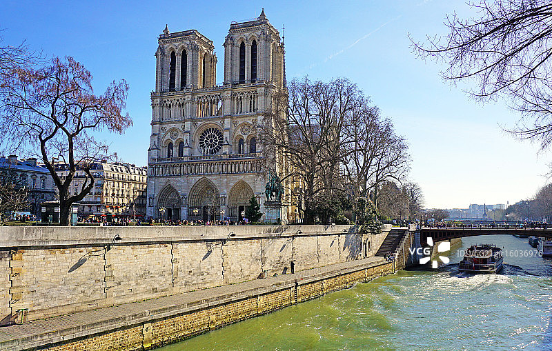 巴黎圣母院景色图片素材