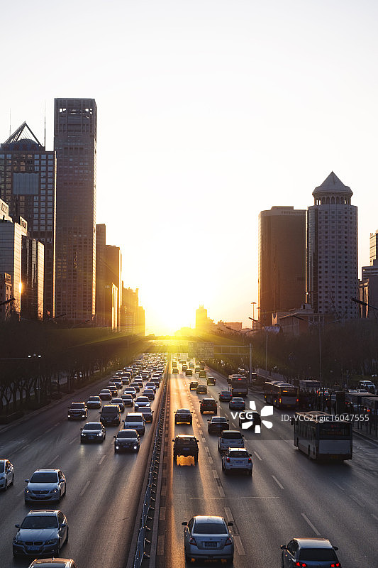 长安街黄昏图片素材