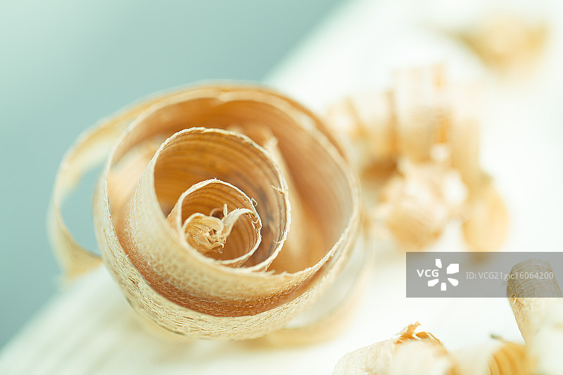 木工刨花卷图片素材