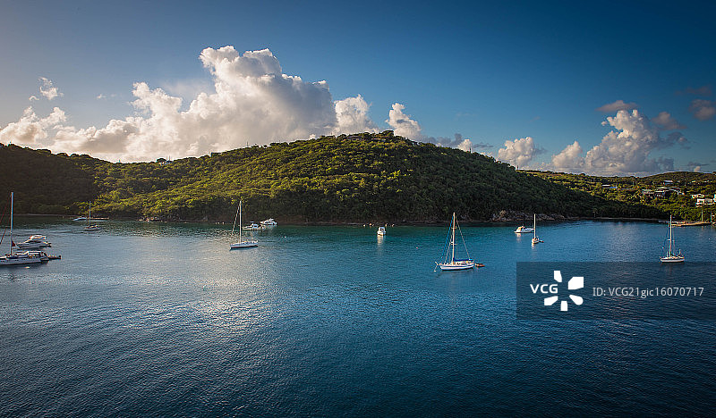 加勒比海蓝色图片素材