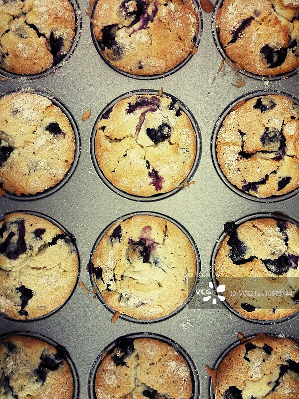 自制蓝莓松饼图片素材