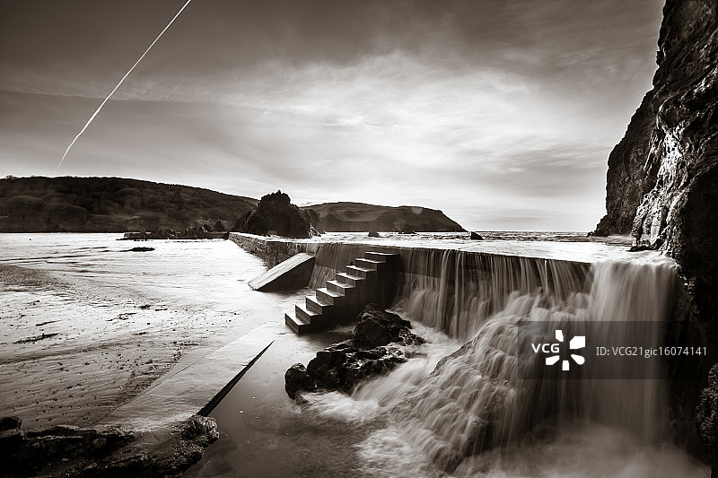 霍普湾的海堤图片素材