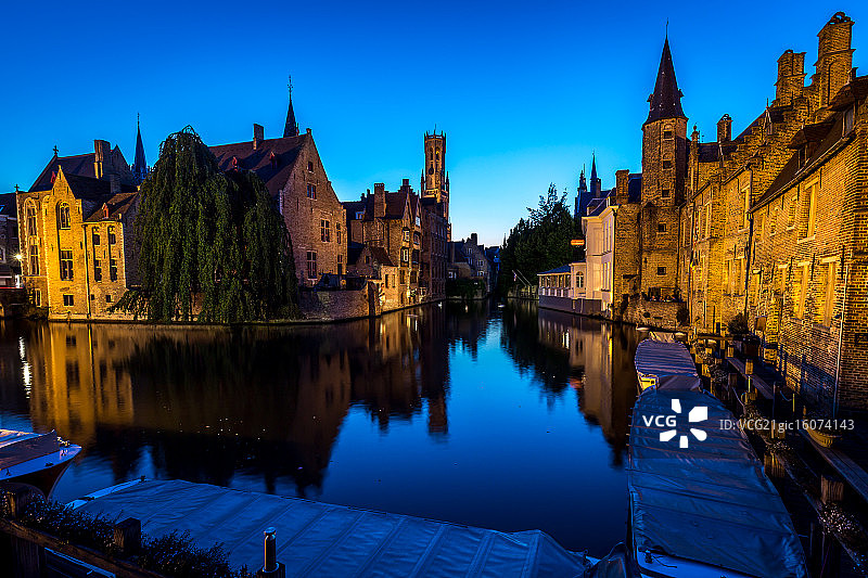 布鲁日的日落图片素材