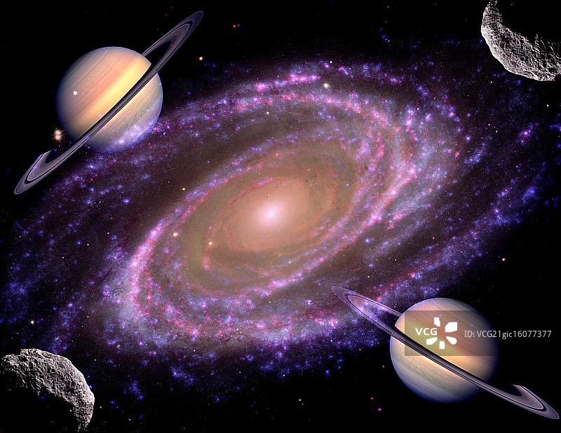 螺旋星系太空星辰图片素材