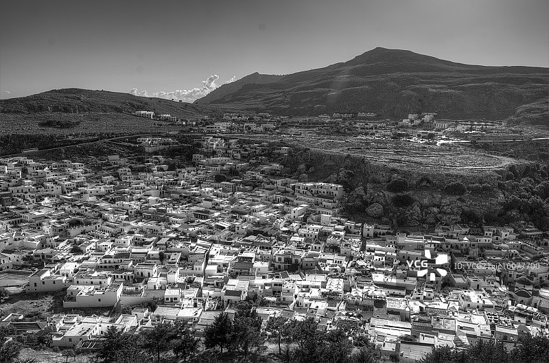 历史悠久的林多斯，罗德岛图片素材