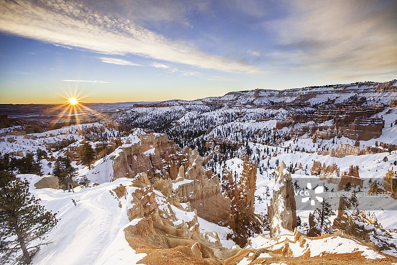 布莱斯峡谷日出图片素材