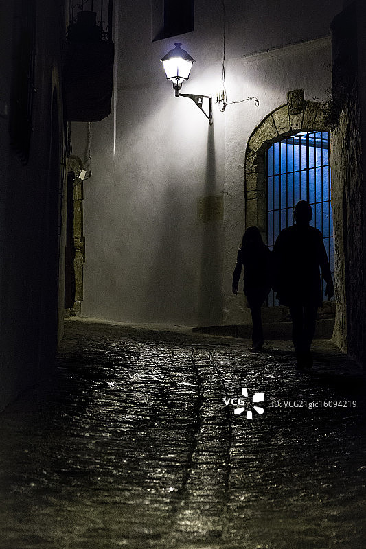 伊维萨古城街道图片素材