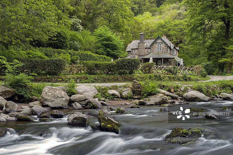 埃克斯穆尔沃特斯米特，德文郡图片素材