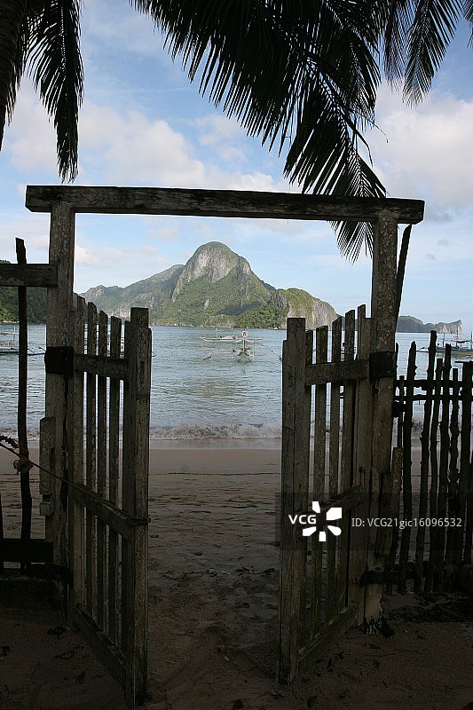 海边大门图片素材