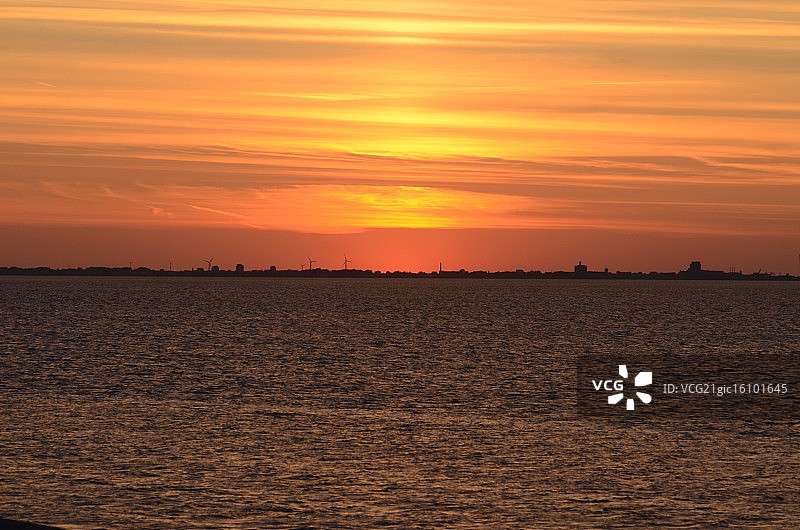 登海尔德的日落之后图片素材