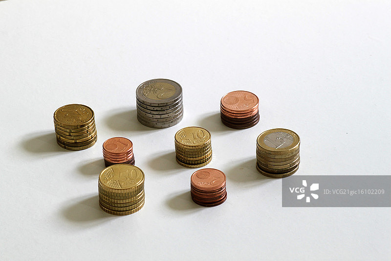 欧元硬币图片素材