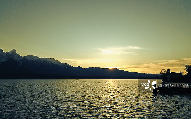 上霍芬的日落图片素材