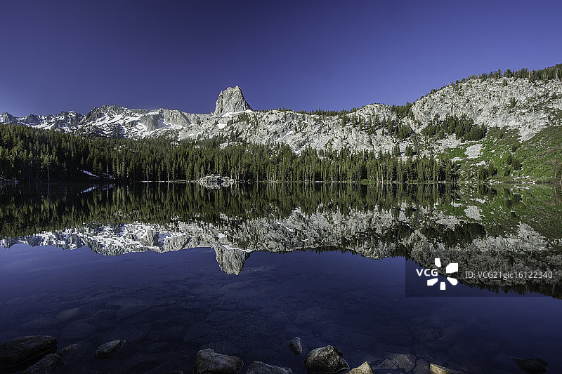 乔治湖倒影图片素材