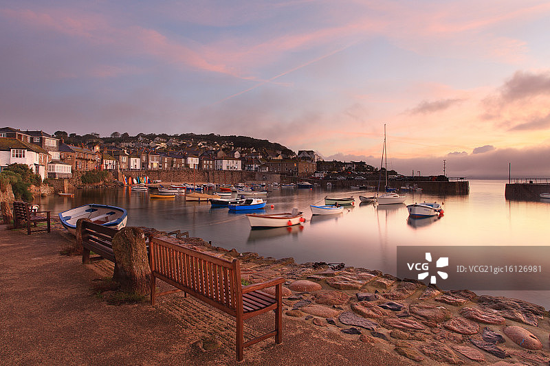 康沃尔郡的Mousehole日出图片素材