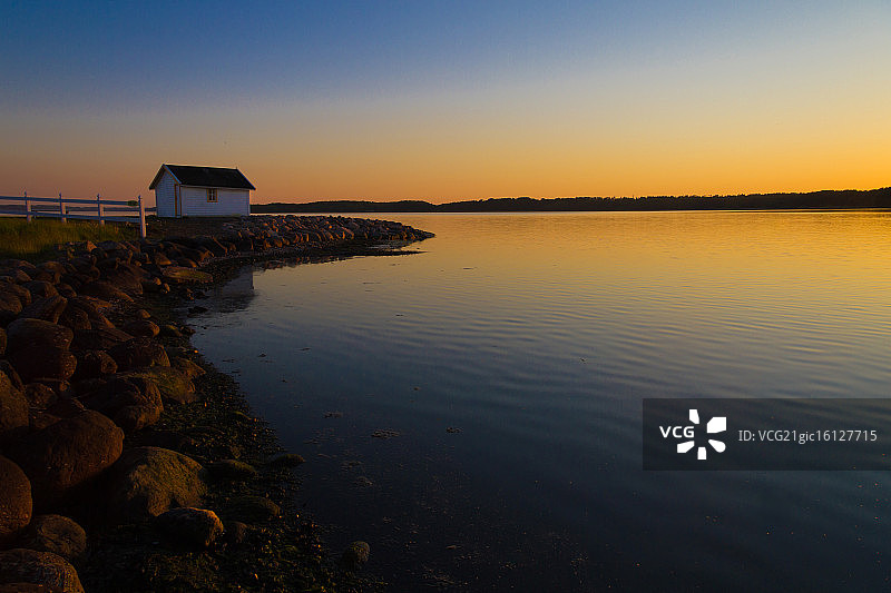 日落小屋图片素材