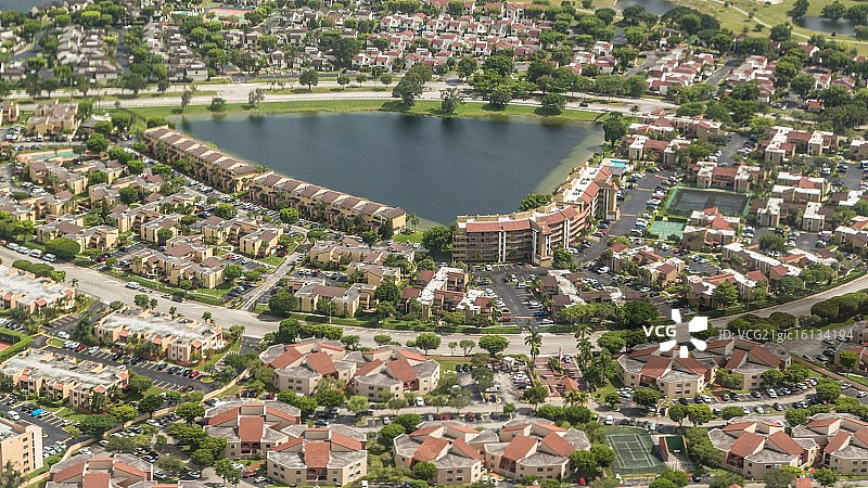 迈阿密市中心鸟瞰图图片素材