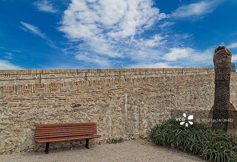 法国昂蒂布老城墙图片素材