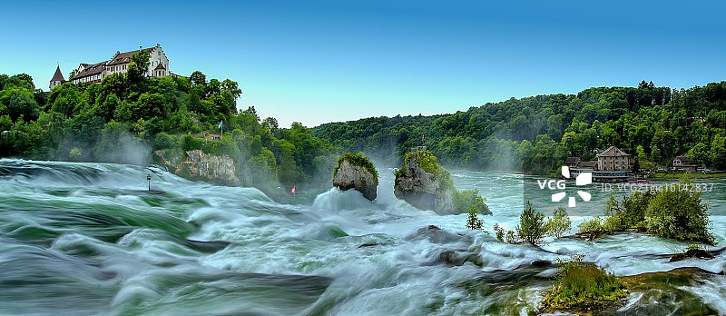 莱茵瀑布，瑞士图片素材