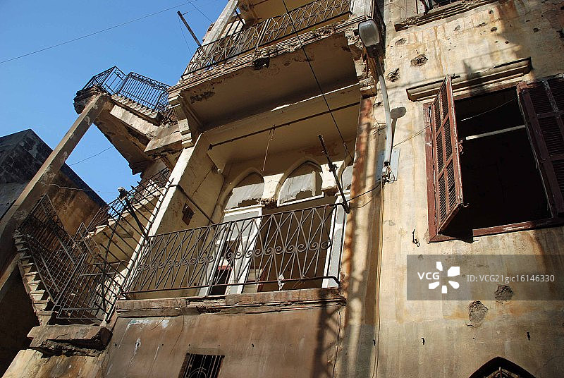 贝鲁特的废弃房屋图片素材