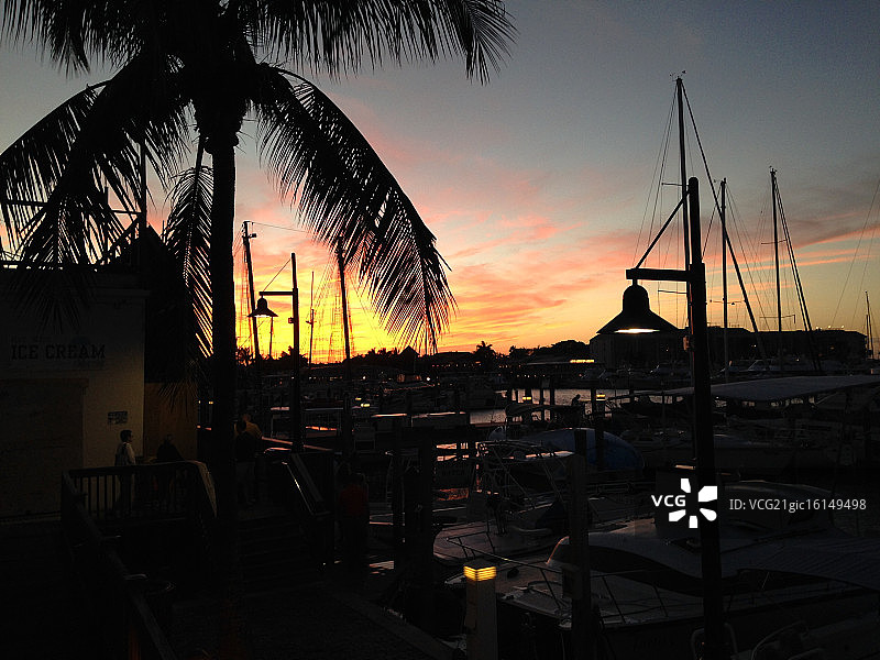 基韦斯特日落图片素材