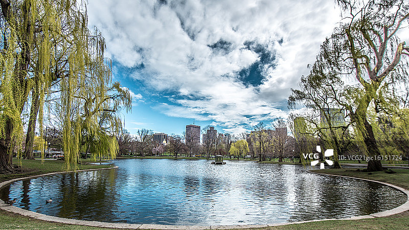 波士顿公共花园图片素材