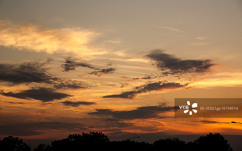 日出时分的高积云图片素材