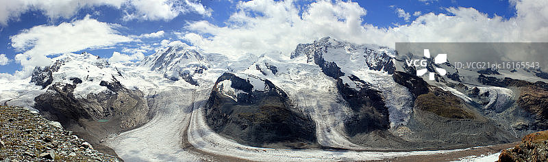 戈尔内格拉特冰川全景图片素材