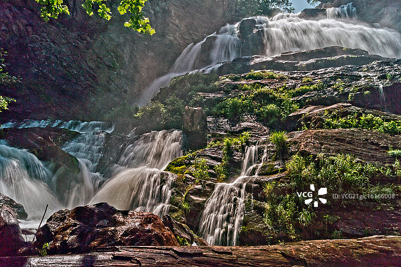 北卡罗来纳州库拉萨加瀑布图片素材