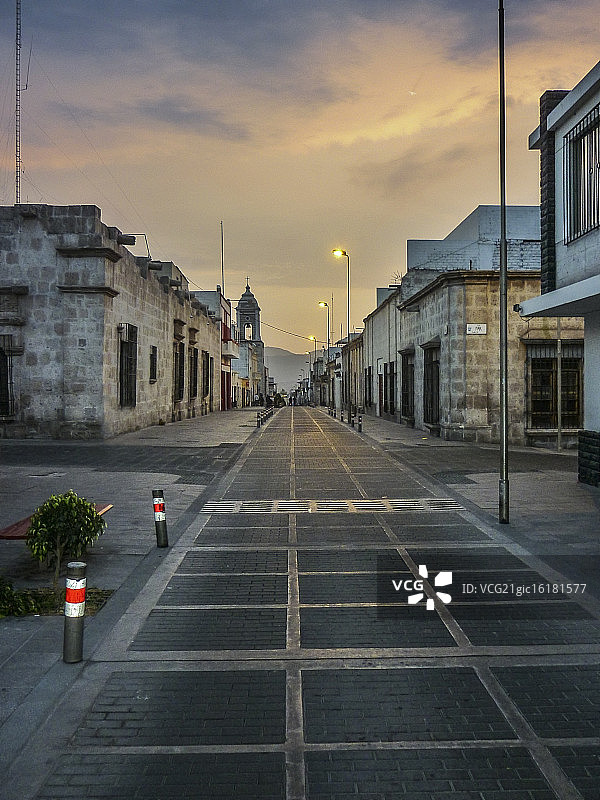 秘鲁阿雷基帕的荒凉街道图片素材