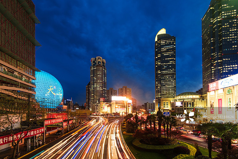 徐家汇夜景图片素材
